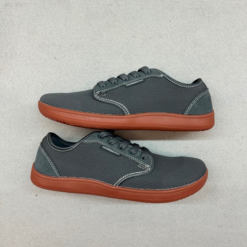 NWT Hobibear Barefoot Minimalist Sneakers Grey Mesh Wide Toe Box Size 39